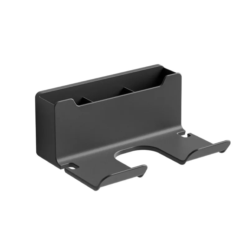 Hair Dryer Holder Wall Mounted Wall Dryer Cradle White Black Grey Hairdryer Blow Dryer Organizer for Bathroom Bathroom Shelves
