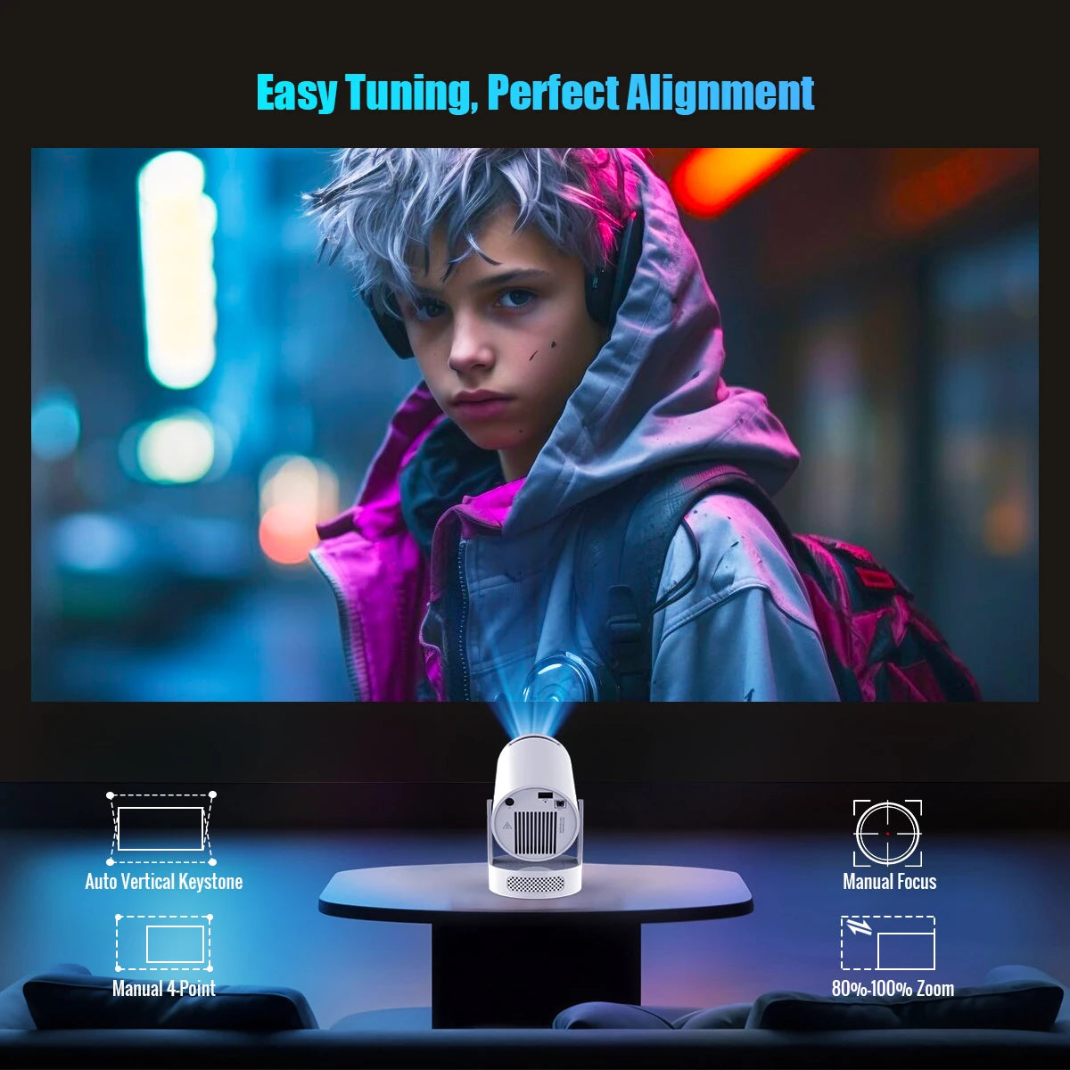 Mag cubic Projector HY300 PRO Cinema Outdoor Projector